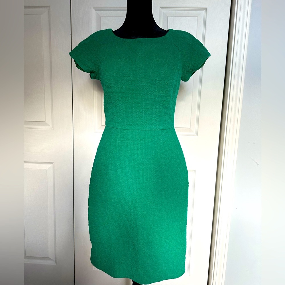 J Crew Green Fitted Dress Sz 4
